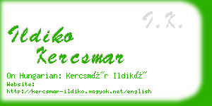 ildiko kercsmar business card